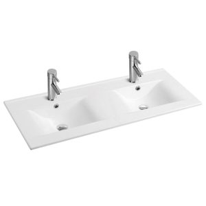 Lavabo encastrado 2 Senos para Mueble Baño