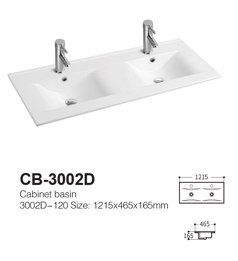 Lavabos Encastrados Para Mueble Baño CB-3002D (Doble Seno)