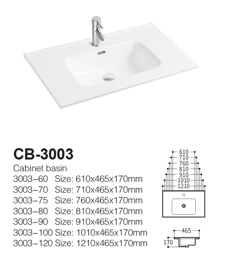 Lavabo de encastrado cerámica CB-3003