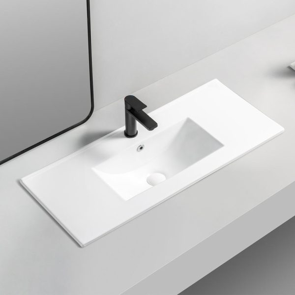 Lavabo Encastrado Para Mueble Baño Fondo Reducido 36cm