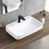 Lavabo para Baño Sobre Encimera Cerámico Blanco Brillo 023 | 60 x 41cm